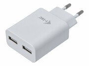 ITEC CHARGER2A4W i-tec USB Power Charger 2-Port 2.4A Biały 2x USB Port DC 5V max. 2.4A I-TEC
