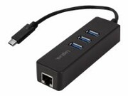 LOGILINK UA0283 LOGILINK - Adapter USB 3.0 typu c na gigabit na 1x RJ45 i 3x USB 3.0 typ A LOGILINK