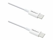 QOLTEC 52360 USB 2.0 type C Cable USB 2.0 type C 60W QC 3.0 PD 1.5m White QOLTEC