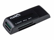 NATEC NCZ-0560 Natec Czytnik Kart MINI ANT 3 SDHC, MMC, M2, Micro SD, USB 2.0 Black NATEC