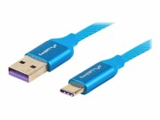 LANBERG CA-USBO-22CU-0005-BL Lanberg Kabel Premium Quck Charge 3.0 ,USB-C(M)->A(M) 0,5m Niebieski LANBERG