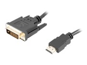 LANBERG CA-HDDV-20CU-0030-BK Lanberg kabel HDMI -> DVI-D(24+1) M/M Dual Link 4K 30Hz, czarny 3m LANBERG