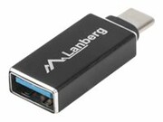 LANBERG AD-UC-UA-02 Lanberg Adapter USB TYPE-C(M)-AF 3.1 Czarny LANBERG