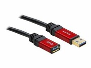 DELOCK 82753 Delock przedłużacz USB 3.0 AM-AF, 2m, black, Premium DELOCK