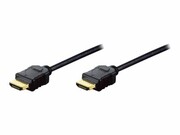 ASM AK-330107-010-S ASSMANN Kabel HDMI HighSpeed z Ethernetem Typ HDMI A/HDMI A M/M czarny 1m DIGITUS