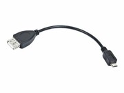 LANBERG usb micro-B M USB-A F 2.0 cable 0.15m OTG black LANBERG