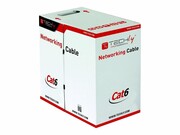 TECHLYPRO Kabel instalacyjny skrętka UTP Cat6 4x2 linka CCA 305m szary TECHLY PRO