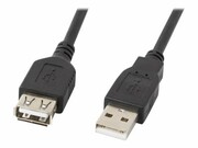 LANBERG CA-USBE-10CC-0018-BK Lanberg przedłużacz kabla USB 2.0 AM-AF 1.8m czarny LANBERG