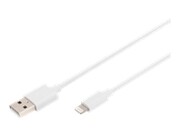 DIGITUS USB-A to lightning MFI C89 2m Data and charging cable white 5V 2.4A DIGITUS