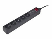 GEMBIRD SPG-5-C-5 surge protector 5 sockets self diagnostic indicator VDE approved german plug power cord 1.5m GEMBIRD
