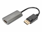 DIGITUS DP - HDMI Converter 20cm 8K/60Hz grey aluminum housing DIGITUS
