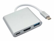 AKYGA Hub USB AK-AD-57 USB type C m / USB 3.0 A f / USB type C f / HDMI f 20cm AKYGA