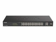 D-LINK 26-Port Layer2 PoE+ Gigabit Smart Managed Switch 24x 10/100/1000Mbps TP RJ-45 PoE Port 802.3at Power-over-Ethernet D-LINK