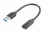 LANBERG AD-UC-UA-03 Lanberg Adapter USB TYPE-C(F)-USB Type-A(M) 15cm Czarny LANBERG