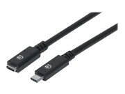 MANHATTAN Kabel Przedłużacz USB-C 3.2 Gen1 M/F 1m 60W 3A MANHATTAN