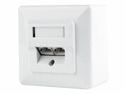 GEMBIRD MWS-2S6-01 Gembird gniazdo natynkowe ekranowane dwuportowe, STP, 2xRJ45, kat. 6, białe GEMBIRD