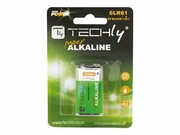 TECHLY Bateria alkaliczna 9V 6LR61 PP3 1 sztuka TECHLY