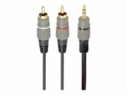 GEMBIRD 3.5 mm stereo plug to 2xRCA plugs 2.5m cable gold-plated connectors GEMBIRD