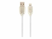 GEMBIRD CC-USB2R-AMLM-2M-W Gembird Kabel Premium USB do 8-pin (metalowe wtyki, kabel gumowany) 2m, biały GEMBIRD
