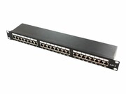 LOGILINK NP0048 LOGILINK- Patchpanel 19 kat. 6, 24-portowy, ekranowany STP, czarny LOGILINK