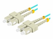 LANBERG fiber optic patchcord MM SC/UPC-SC/UPC duplex 2m LSZH om3 50/125 3.0mm aqua LANBERG