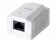 LOGILINK NP0071 LOGILINK- Gniazdo natynkowe kat.6, 1 x RJ45 UTP, czysta biel LOGILINK