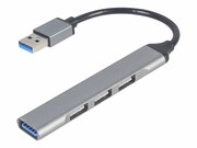 GEMBIRD Hub USB 4-Porty USB3 x 1 USB2 x 3 srebrny GEMBIRD