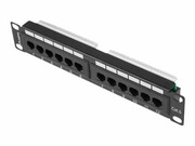 LANBERG PPU6-9012-B Lanberg Patch Panel 10, 12 port 1U, kat.6, czarny LANBERG
