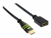 TECHLY Kabel przedłużacz monitorowy HDMI-HDMI M/F 5m Ethernet 4K 60Hz czarny TECHLY