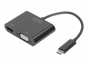 DIGITUS DA-70858 Adapter graficzny HDMI/ VGA 4K 30Hz UHD na USB 3.1 Typ C, z audio, aluminiowy DIGITUS