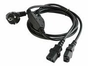 GEMBIRD PC-186-ML6 Gembird kabel zaslający komputerowy Y, serwerowy, Euro/2xIEC320 C13 1,8m GEMBIRD