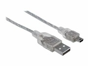 MANHATTAN 333412 Manhattan Kabel USB 2.0 A-B Mini (Canon) M/M 1,8m srebrny IC INTRACOM