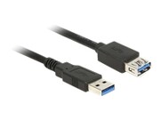DELOCK 85054 Delock Kabel Przedłużacz USB 3.0 AM-AF, 1m, czarny DELOCK