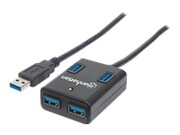 MANHATTAN 162296 Manhattan Hub SuperSpeed USB 3.0, 4 portowy IC INTRACOM