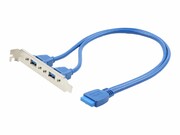 GEMBIRD CC-USB3-RECEPTACLE Gembird gniazdo, śledź do obudowy 2x USB 3.0 GEMBIRD