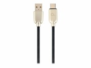 GEMBIRD CC-USB2R-AMCM-1M Gembird kabel USB-C 2.0 (AM/CM) metalowe wtyki, kabel gumowany, 1m, czarny GEMBIRD