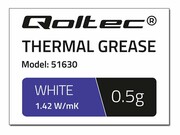 QOLTEC 51630 Qoltec Pasta termoprzewodząca 1.42 W/m-K 0.5g Biała QOLTEC