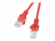 LANBERG PCU5-20CC-0025-R Lanberg Patchcord RJ45, kat. 5e, UTP, 0.25m, czerwony, op. zbiorcze 10 szt LANBERG