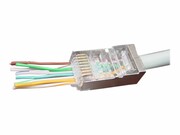 GEMBIRD LC-PTF-01/10 Gembird wtyk sieciowy RJ45 (10 sztuk) przelotowy FTP,8P8C, do drutów i linek GEMBIRD