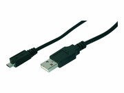 ASM AK-300127-010-S ASSMANN Kabel połączeniowy USB 2.0 HighSpeed Typ USB A/microUSB B M/M czarny 1m DIGITUS