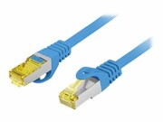 LANBERG Patchcord Kat.6A S/FTP LSZH CU 1m niebieski LANBERG
