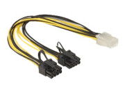 DELOCK 83433 Delock PCI Express kabel zasilający 6-pin żeński > 2 x 8-pin męski 30 cm DELOCK