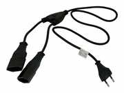 AKYGA Kabel zasilający AK-RD-05A rozdzielacz UE type C 1.2m do 2x wtyk EU type C AKYGA