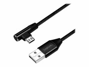 LOGILINK CU0141 LOGILINK - Kabel USB 2.0 kątowy 90 USB-A męski do micro-USB męski 0,3 m LOGILINK