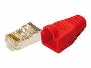 LOGILINK MP0016 LOGILINK - Wtyki RJ45 FTP kat.5e z osłonką - czerwone 100szt. LOGILINK