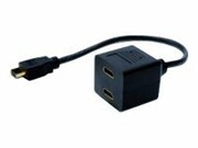 DIGITUS HDMI Y-splitter cable type A -2xtype A M/F 0.2m passiv Full HD gold bl DIGITUS