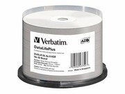 VERBATIM 43754 DVD+R DL Verbatimspindle 50 8,5GB 8x WIDE THERMAL PRINTABLE VERBATIM