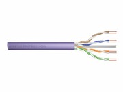 DIGITUS Installation cable cat.6 U/UTP B2ca solid wire AWG 23/1 LSOH 100m violet foiled DIGITUS