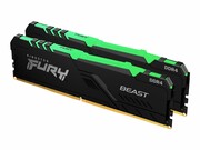 KINGSTON 32GB 2666MHz DDR4 CL16 DIMM Kit of 2 FURY Beast RGB KINGSTON