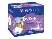 VERBATIM 43508 Verbatim DVD+R jewel case 10 4.7GB 16x do nadruku VERBATIM